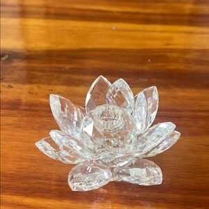 Crystal Lotus Flower Decor Accent